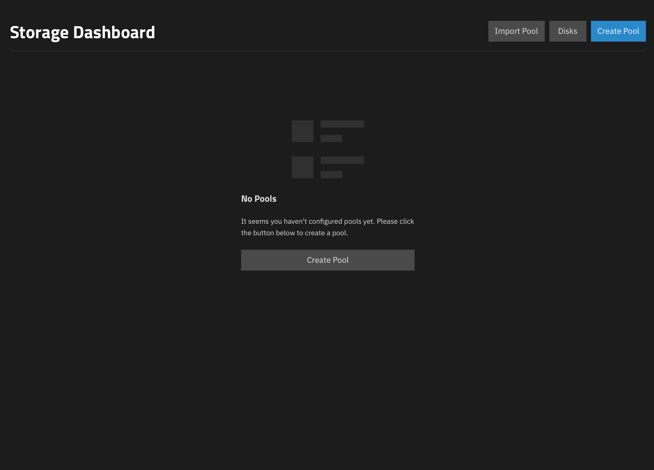 TrueNAS pool creation dialog