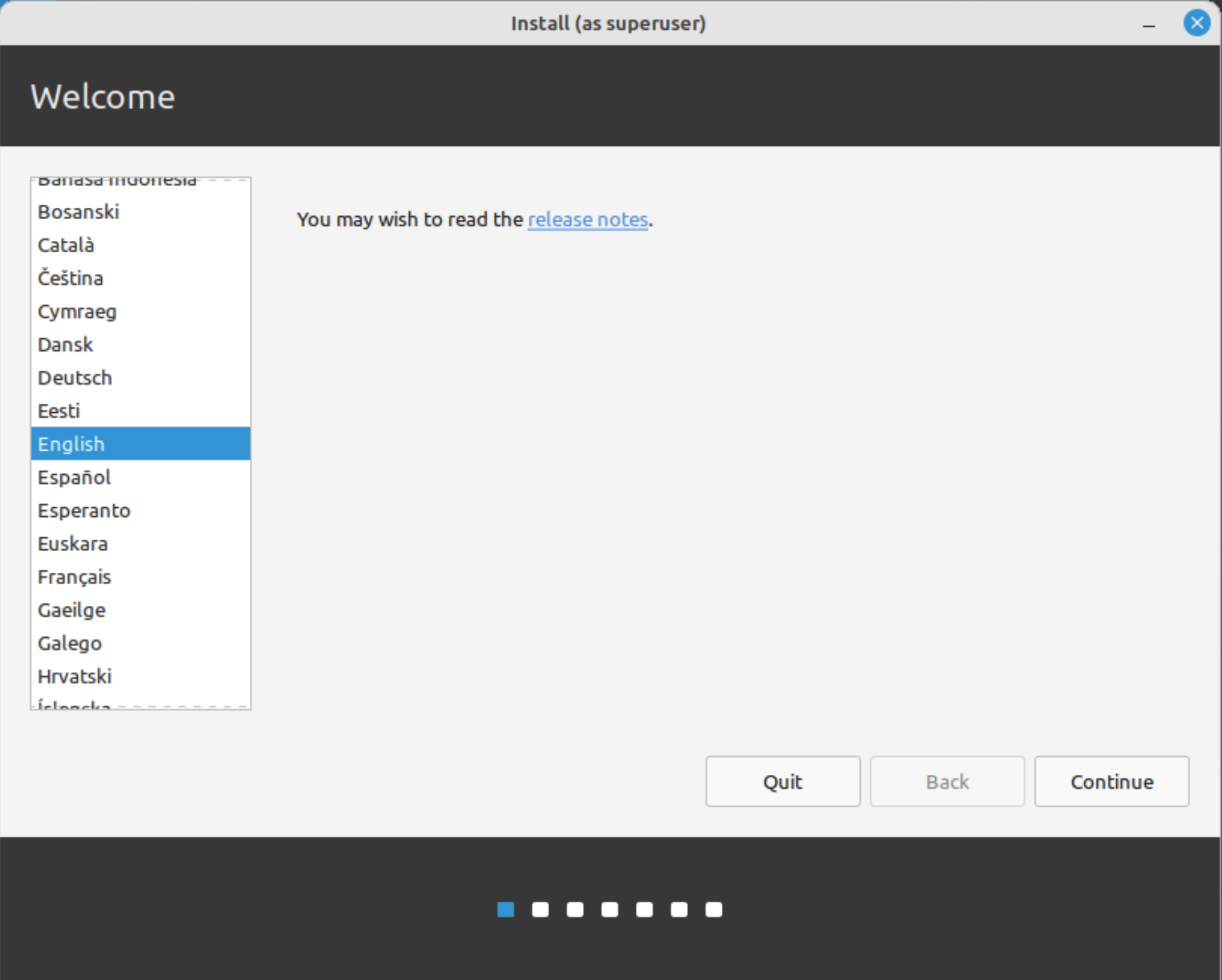 Linux Mint installer